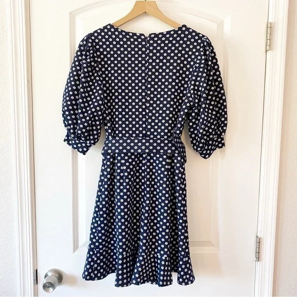 MODCLOTH x HUTCH My Darling Navy Daisy Belted Mini Dress Cottagecore - Picture 4 of 10